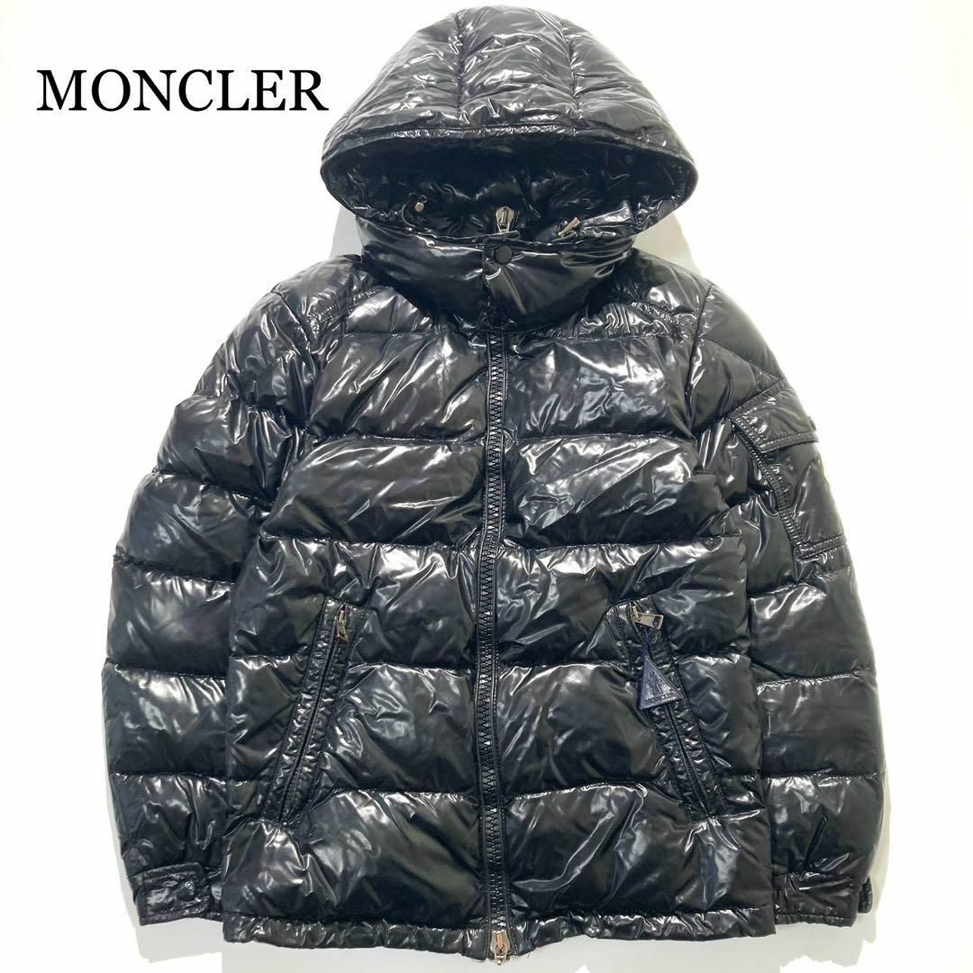 MONCLER - MONCLER ダウンジャケット MAYA ブラック フーディー MONCLER - MONCLER ダウンジャケット MAYA ブラック フーディー