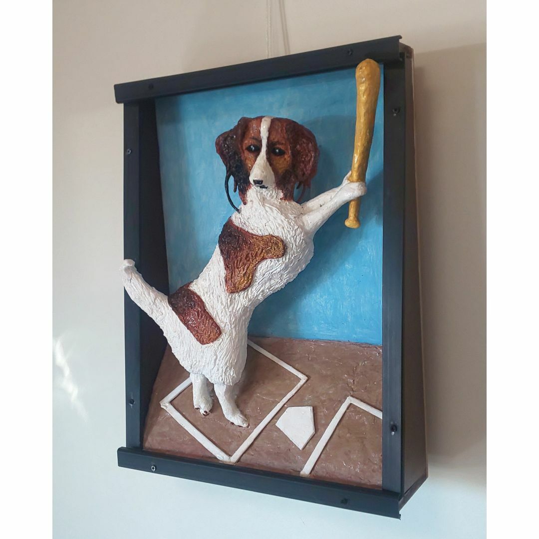 立体絵画の「デコピン、打席に立つ」 デコピン、打席に立つ 絵画 フェルメール 通販 18761671｜Creema