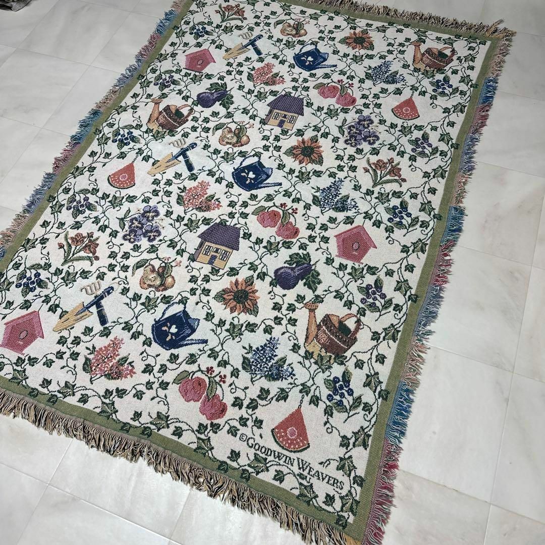 カラフル 花 マルチカバー ソファーカバー ヴィンテージラグ 172x119 カラフル 花 マルチカバー ソファーカバー ヴィンテージラグ 172x119