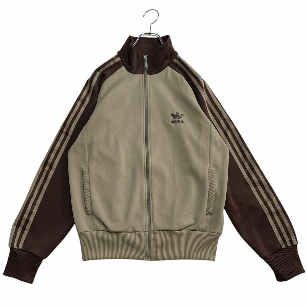 1268 adidas トラックジャケット ブラウン/ベージュ L 1268 adidas トラックジャケット ブラウン/ベージュ L