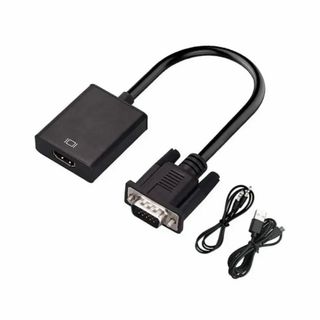 VGA-HDMI 変換 アダプタ HDMIケーブルVGA→HDMI 出力(映像用ケーブル)
