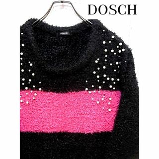 ドスチ(DOSCH)のドスチ DOSCH M ブラック×ピンク ニット(ニット/セーター)