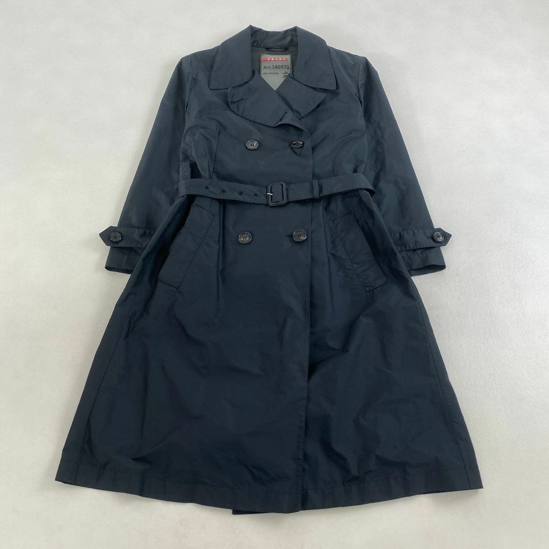美品✨】プラダスポーツ☆トレンチコート☆Mサイズ☆黒☆GORE-TEX