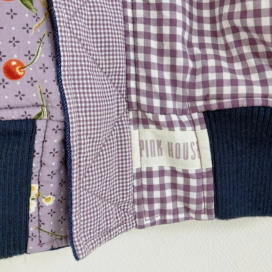 ピンクハウス 雛菊とさくらんぼ刺繍入りデニムブルゾン ピンクハウス 雛菊とさくらんぼ刺繍入りデニムブルゾン