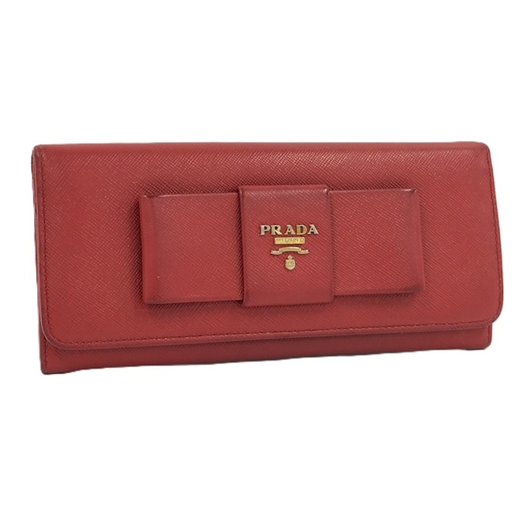 PRADA 長財布 リボン サフィアーノ レッド PRADA 長財布 リボン サフィアーノ レッド