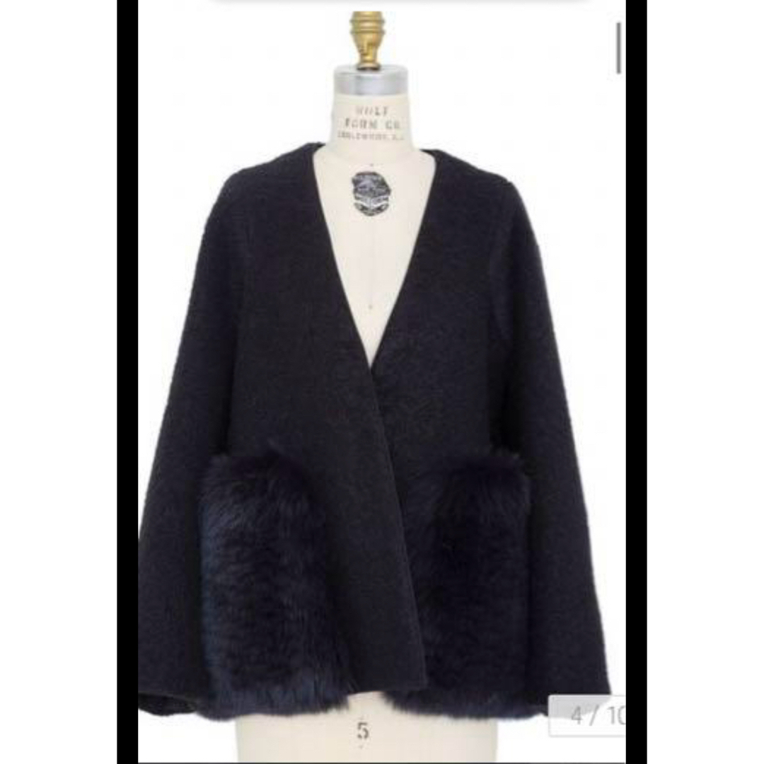 DRAWER FALL2ファーポケットノーカラージャケット DRAWER FALL2ファーポケットノーカラージャケット