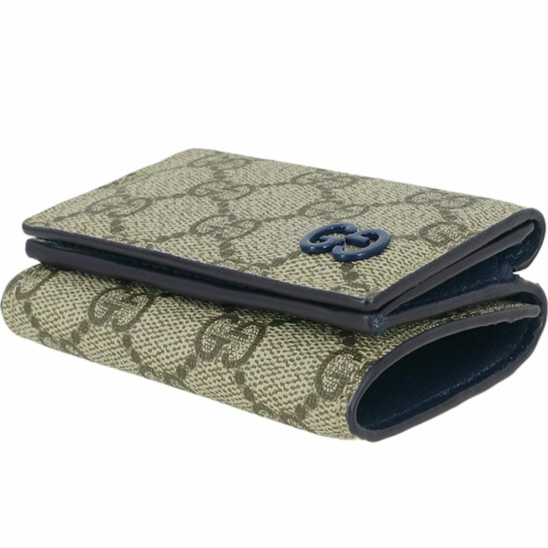 GUCCI - グッチ GGディテール付き 三つ折り財布 ブルー GG GUCCI - グッチ GGディテール付き 三つ折り財布 ブルー GG