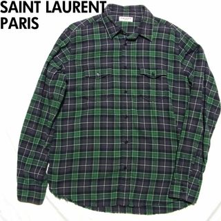SAINT LAURENT(シャツ ・ グリーン・カーキ/緑色系)のフリマ SAINT LAURENT(シャツ ・ グリーン・カーキ/緑色系)のフリマ
