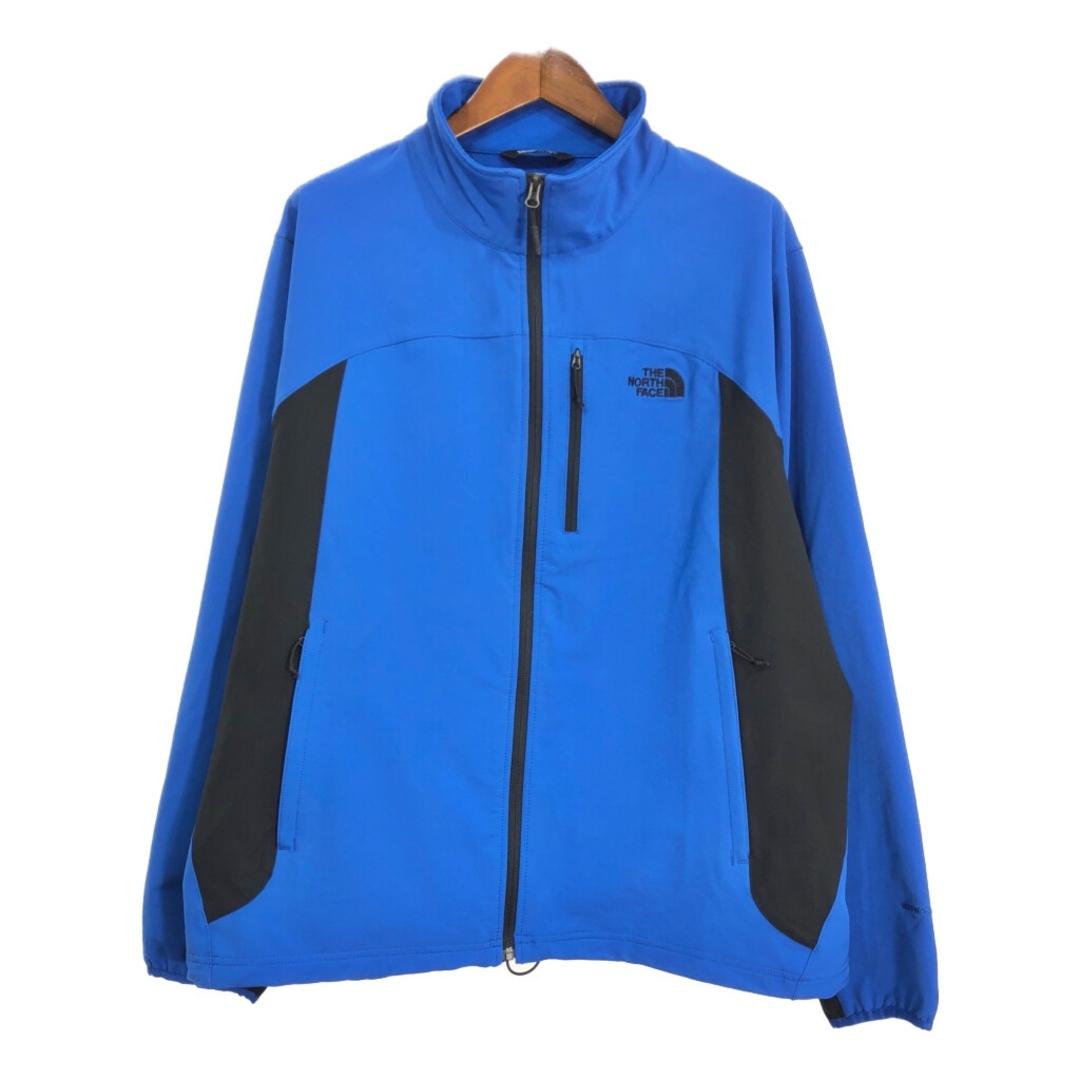 THE NORTH FACE ノースフェイス ソフトシェルジャケット アウトドア ブルー (メンズ XXL) 中古 古着 S9924