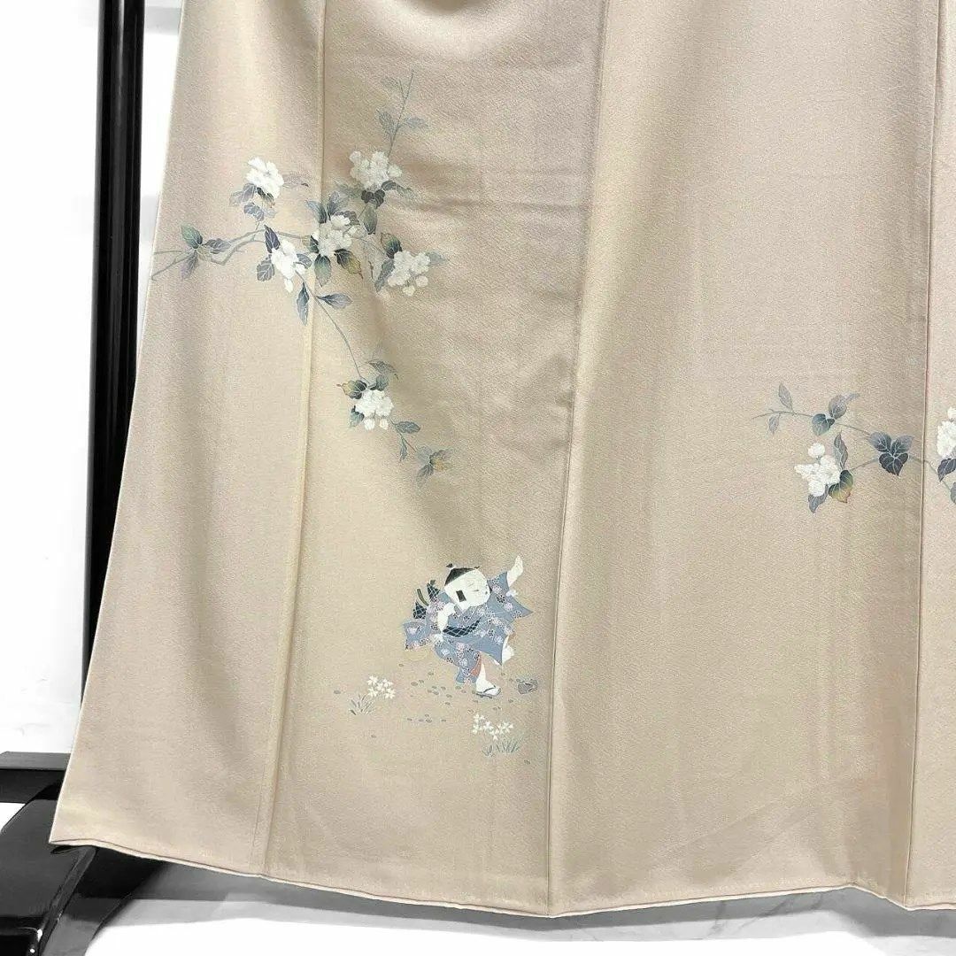 作家もの 京加賀友禅 桜花 童 付け下げ 着物 121a p 作家もの 京加賀友禅 桜花 童 付け下げ 着物 121a p
