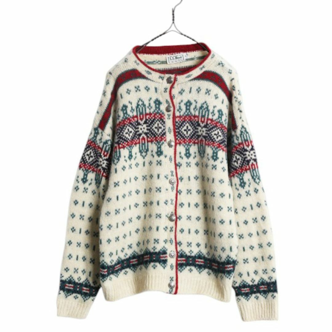 贈る結婚祝い USA製 80s エルエルビーン ニット ウール ノルディック 女性用