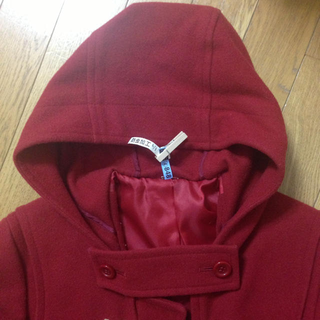 INED(イネド)の赤♡ダッフルコート INED レディースのジャケット/アウター(ダッフルコート)の商品写真