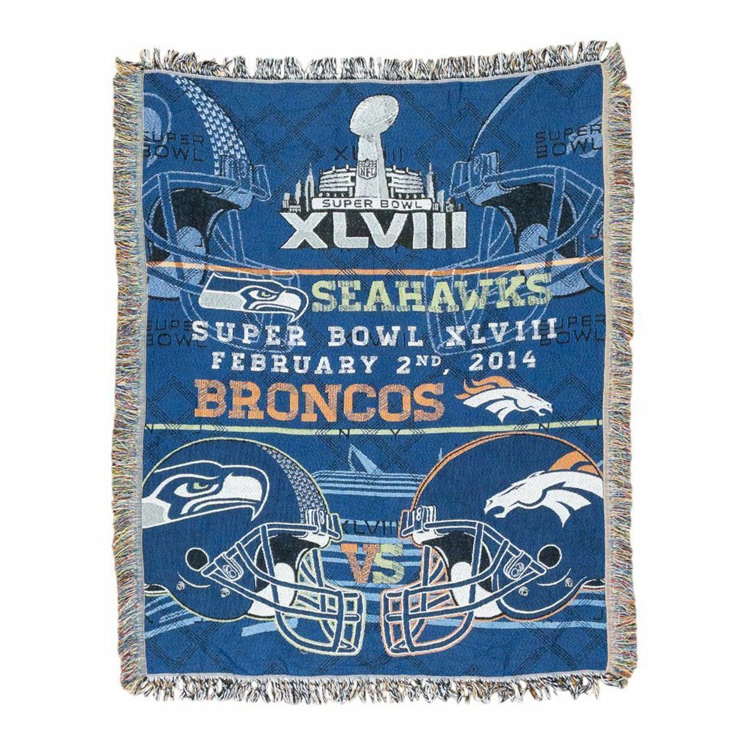 vintageラグ カーペット USA製 NFL ブロンコス シーホークス736 vintageラグ カーペット USA製 NFL ブロンコス シーホークス736