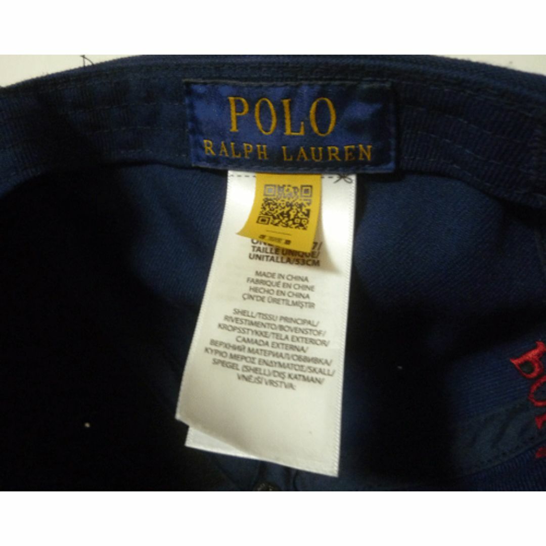 美品　ポロ・ラルフローレン　ビックポニー、英字ロゴ　キャップ　帽子　レディース POLO RALPH LAUREN - 美品 ポロ・ラルフローレン ビックポニー