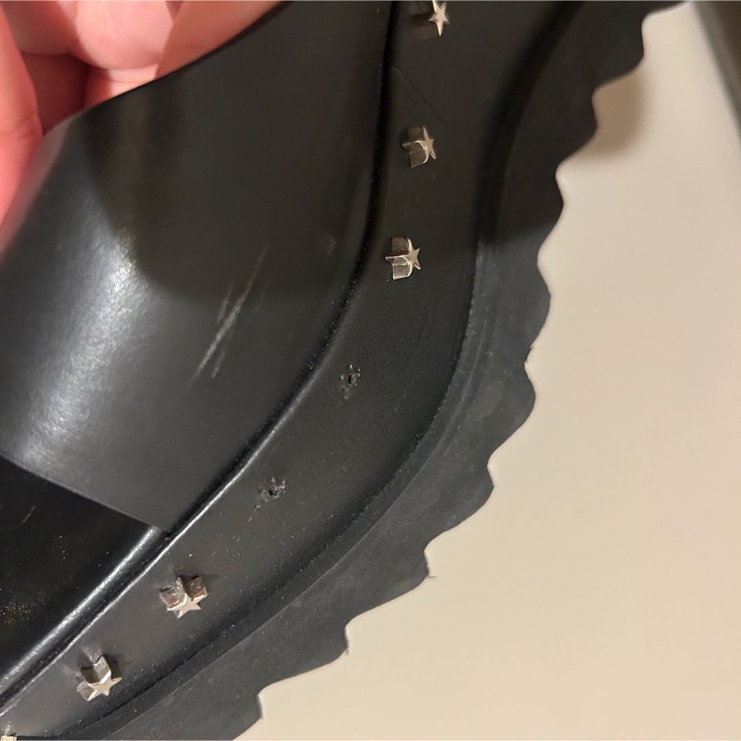 ステラマッカートニー レザー 厚底サンダル スタースタッズ ステラマッカートニー レザー 厚底サンダル スタースタッズ