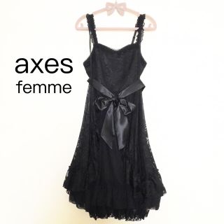 アクシーズファム(axes femme)の【SAKURA様専用】axes★華やか♡スカート付きレースドレス(ミディアムドレス)