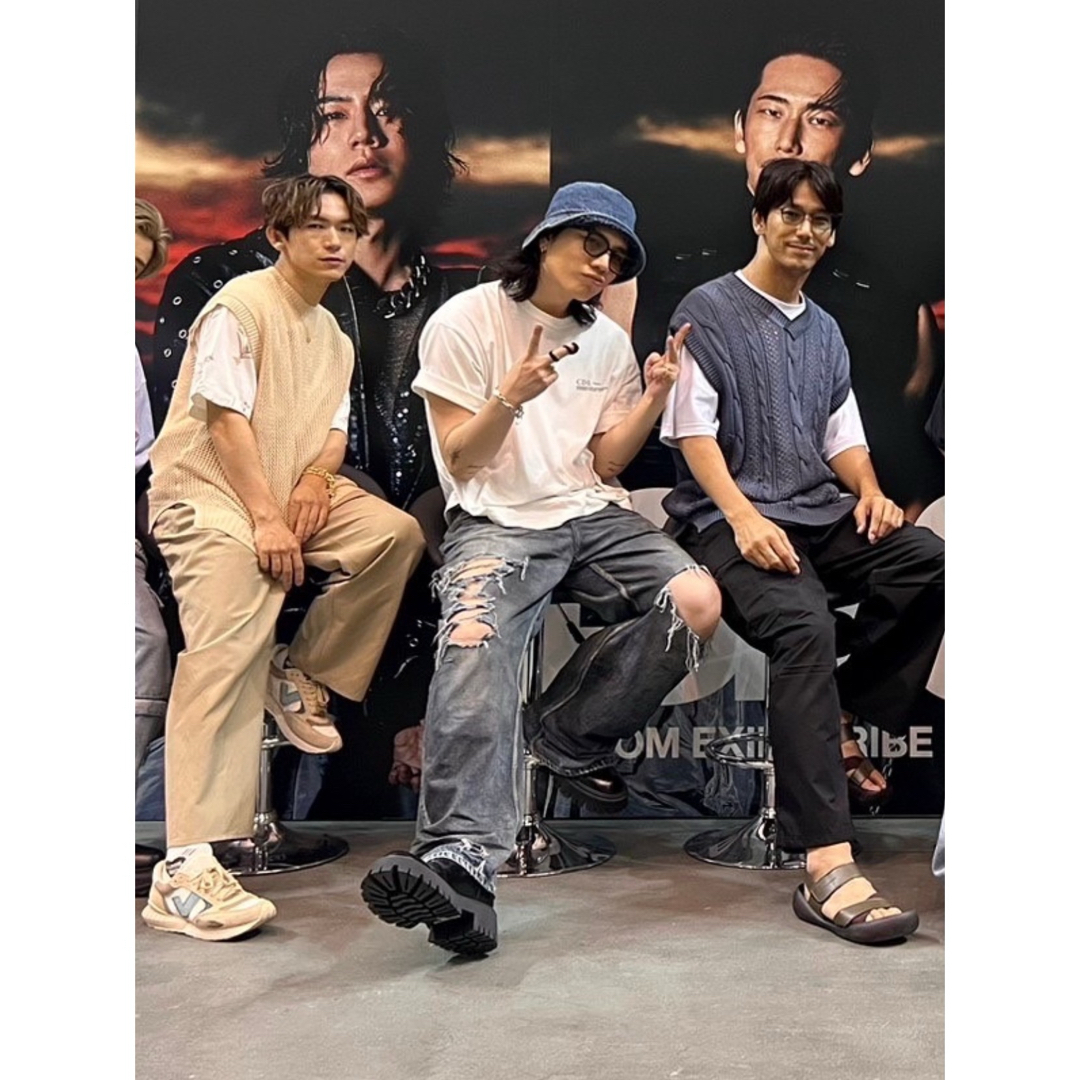 BALENCIAGA - 登坂 広臣 同型 着用 ビンテージ加工ワイドデニム BALENCIAGA - 登坂 広臣 同型 着用 ビンテージ加工ワイドデニム