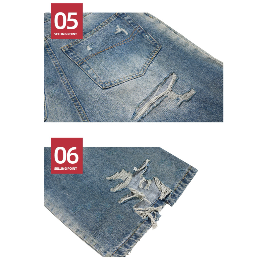 BALENCIAGA - 登坂 広臣 同型 着用 ビンテージ加工ワイドデニム BALENCIAGA - 登坂 広臣 同型 着用 ビンテージ加工ワイドデニム