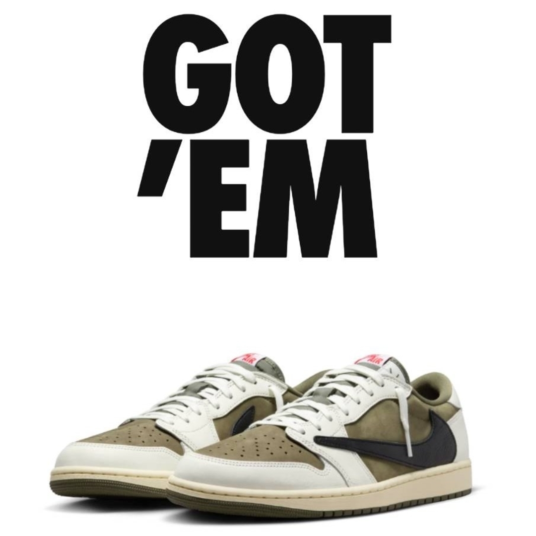 NIKE - 期間限定NIKE ✕ Travis scott AJ1 リバースオリーブの NIKE - 期間限定NIKE ✕ Travis scott AJ1 リバースオリーブの