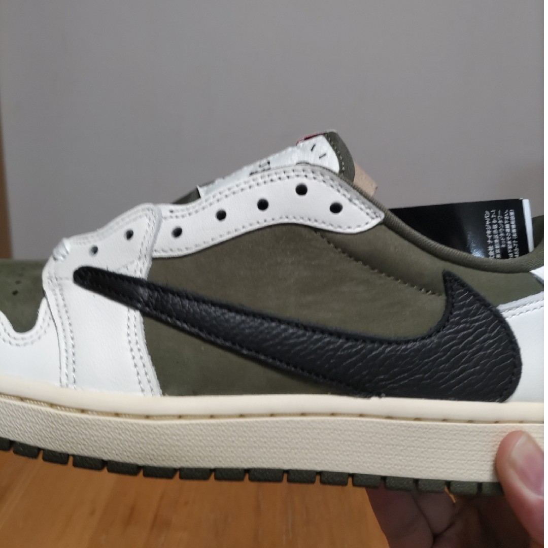 NIKE - 期間限定NIKE ✕ Travis scott AJ1 リバースオリーブの NIKE - 期間限定NIKE ✕ Travis scott AJ1 リバースオリーブの