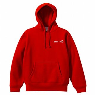 ユナイテッドアスレ(UnitedAthle)の赤 パーカー 裏起毛 レディース きれいめ トップス お洒落 ロゴ 赤パーカー (パーカー)