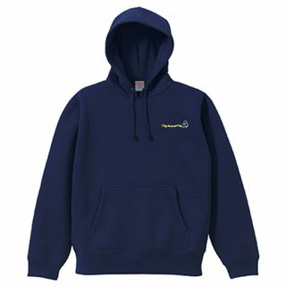 ユナイテッドアスレ(UnitedAthle)の青パーカー 裏起毛 レディース きれいめ トップス お洒落 ロゴ 青パーカー お(パーカー)