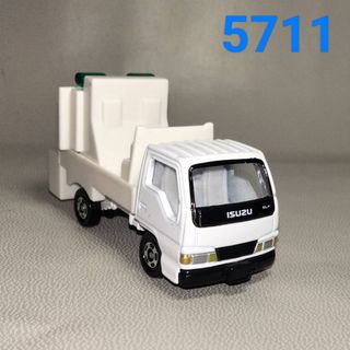 5711トミカ 2001年 いすゞエルフ 1/68 新幹線誘導車 塗装修復品(ミニカー)