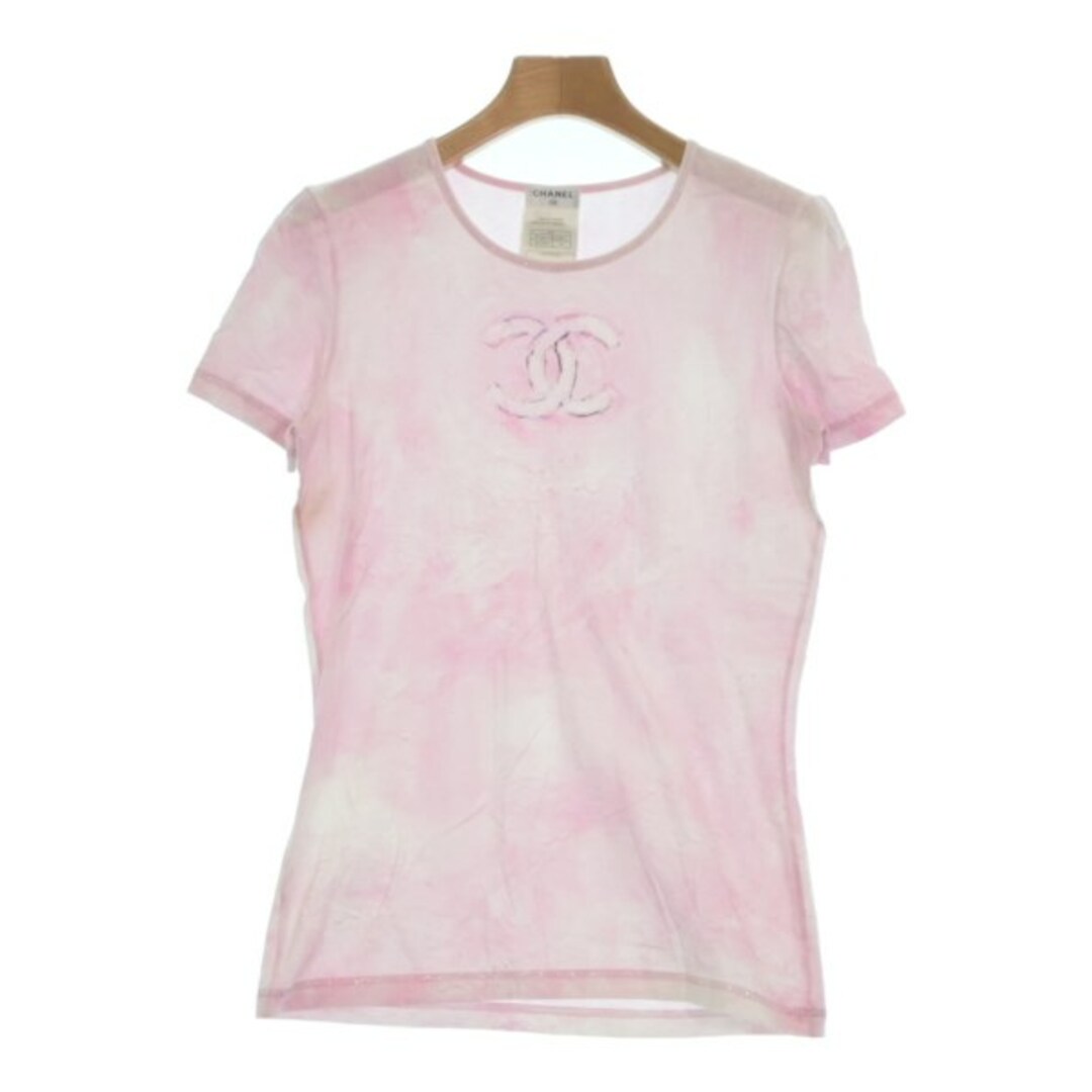 CHANEL シャネル Tシャツ・カットソー 36(XS位) ピンク 【古着】 CHANEL シャネル Tシャツ・カットソー 36(XS位) ピンク 【古着】