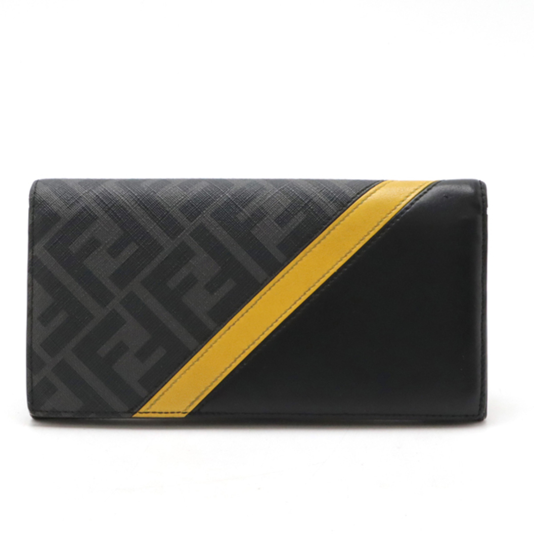FENDI - FENDI フェンディ ダイアゴナル ズッカ柄 2つ折長財布 FENDI - FENDI フェンディ ダイアゴナル ズッカ柄 2つ折長財布