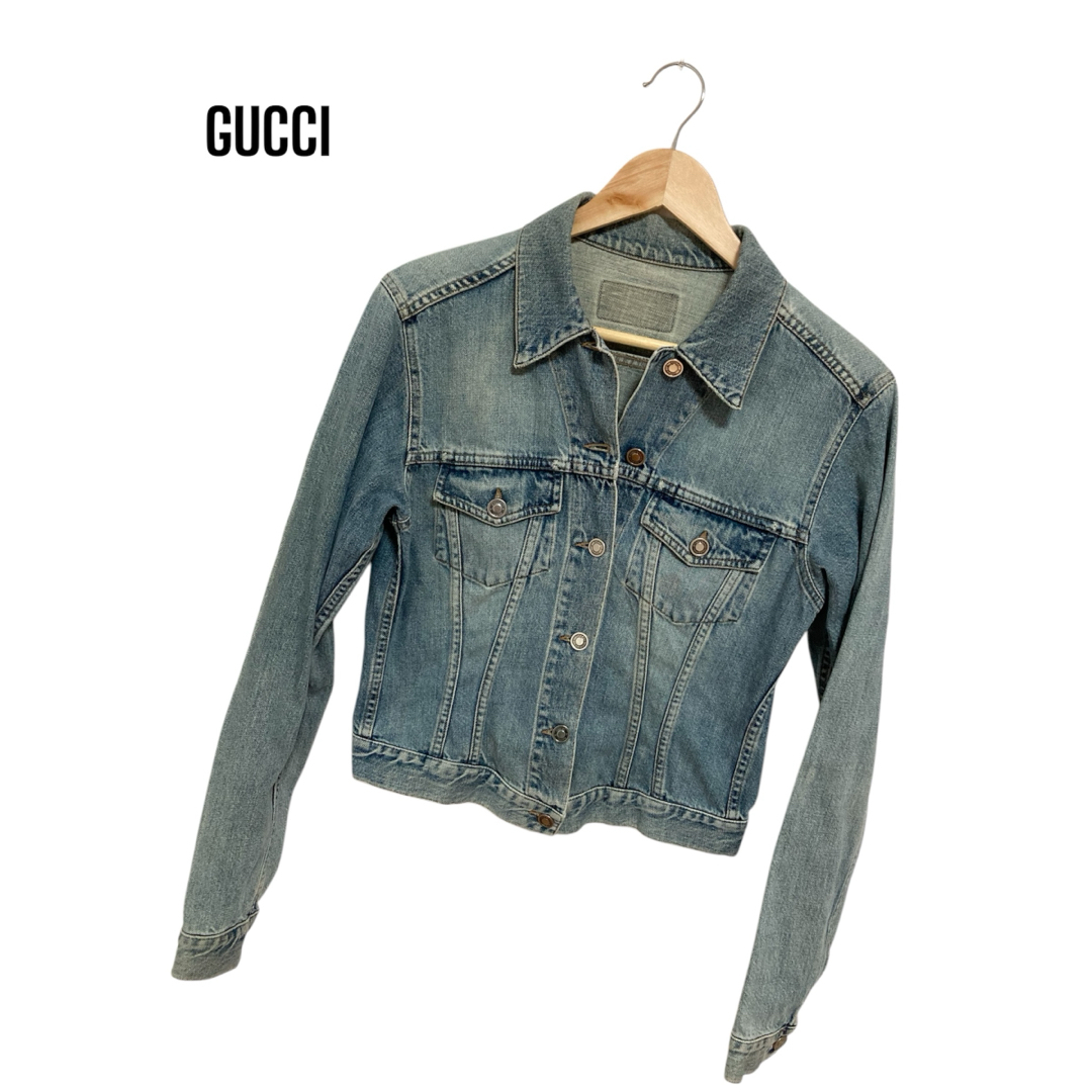 希少】GUCCI ジージャン レディース 44 デニムジャケット 希少】GUCCI ジージャン レディース 44 デニムジャケット