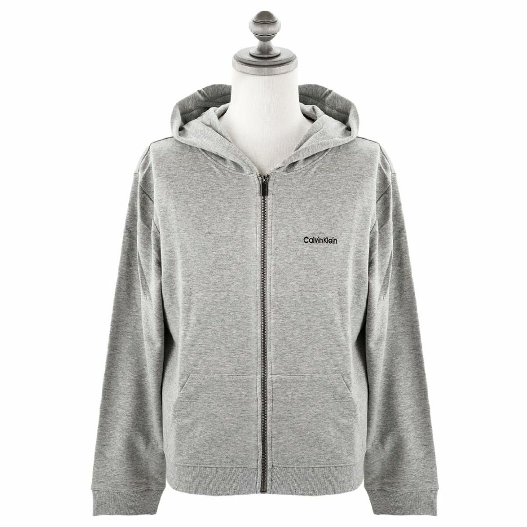 Calvin Klein(カルバンクライン)のCalvin Klein カルバンクライン フーディー QS6869E Full Zip Hoodie レディース 女性 ジップアップパーカー P7A GREY HEATHER グレー サイズS レディースのトップス(パーカー)の商品写真