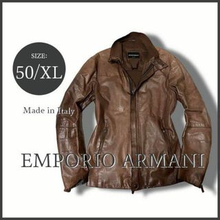 EMPORIO ARMANI - エンポリオアルマーニ ラムレザー ライダース EMPORIO ARMANI - エンポリオアルマーニ ラムレザー ライダース