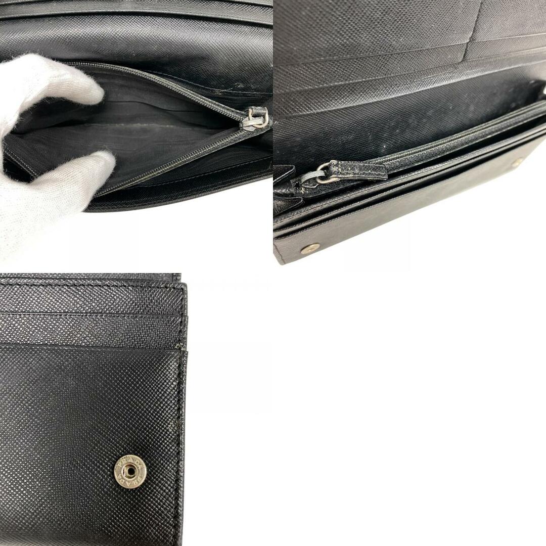 プラダ PRADA 長財布 サフィアーノ 三角プレート Wホック ブラック プラダ PRADA 長財布 サフィアーノ 三角プレート Wホック ブラック