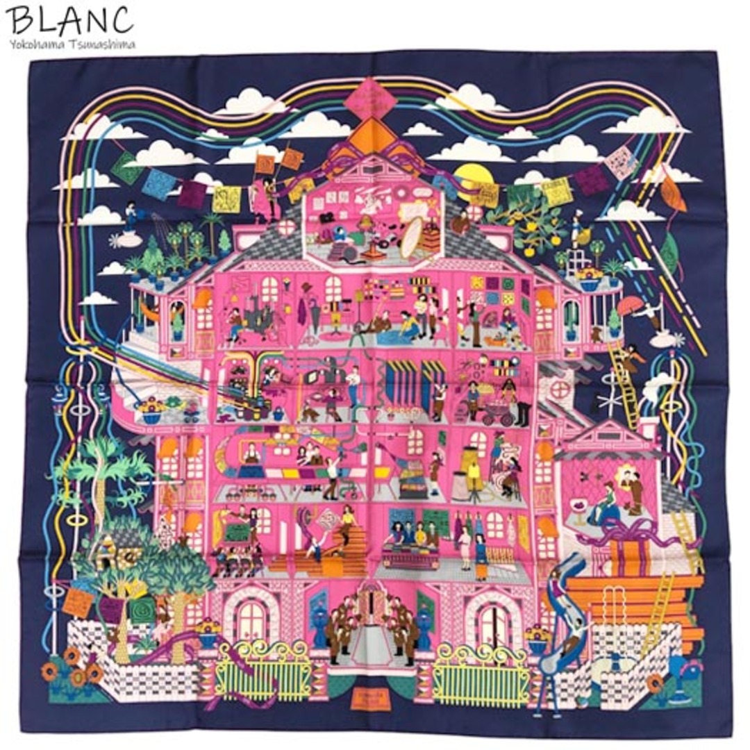 HERMES - エルメス カレ90 スカーフ メゾンデカレ La Maison Des HERMES - エルメス カレ90 スカーフ メゾンデカレ La Maison Des