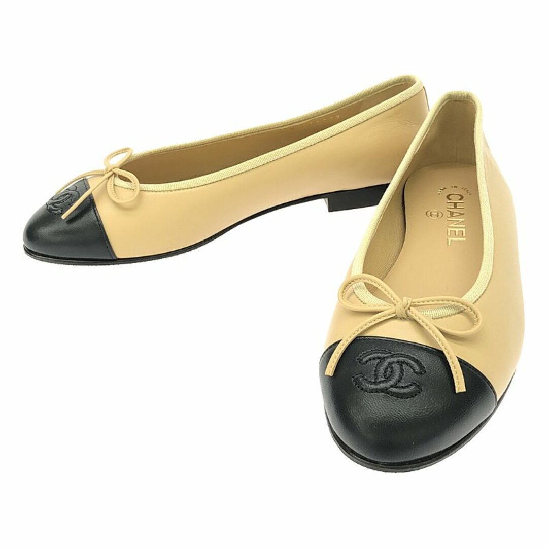CHANEL シャネル フラットシューズ バレエシューズ バイカラー CHANEL シャネル フラットシューズ バレエシューズ バイカラー