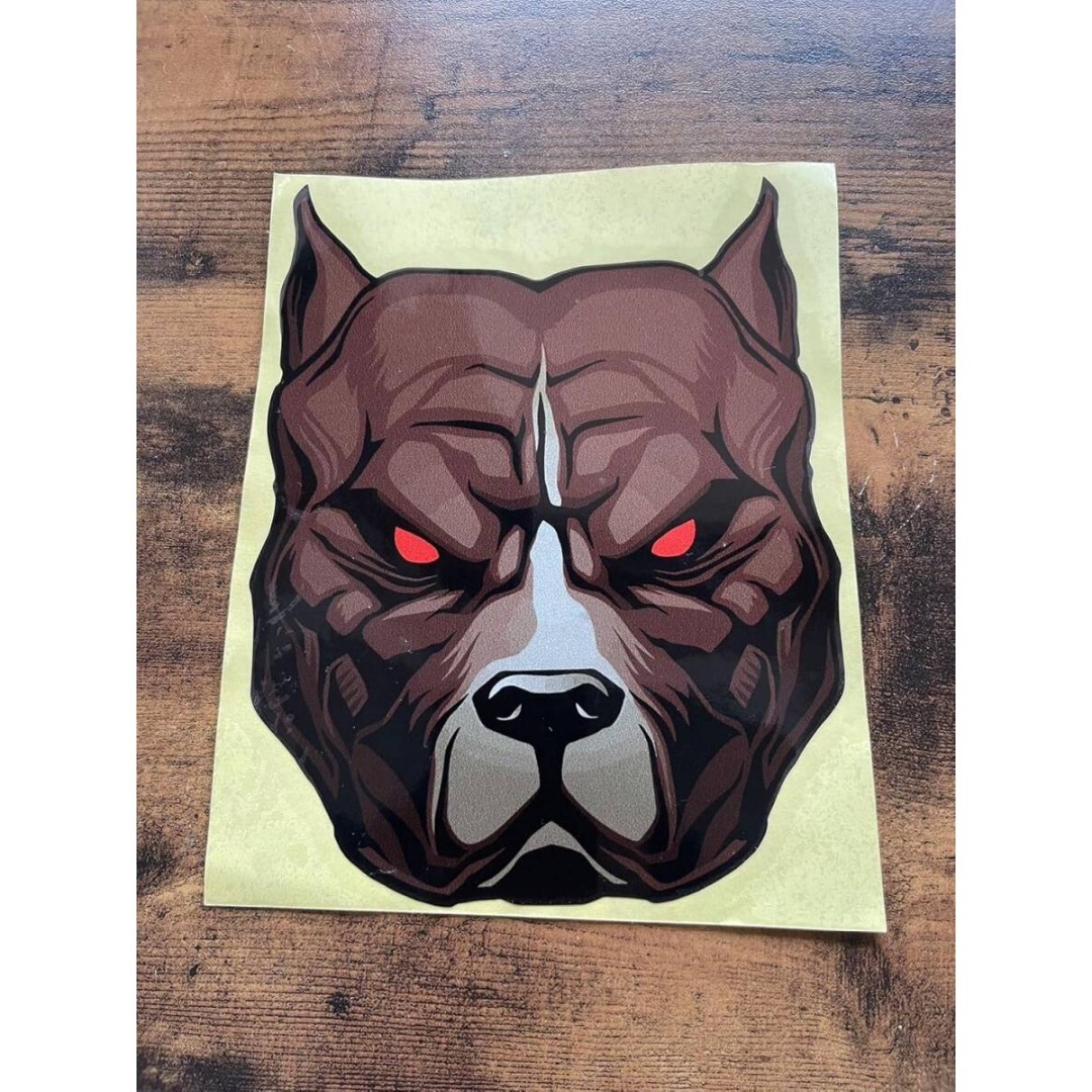 猛犬注意　防犯用　注意喚起 　盗難防止　窃盗防止　玄関　窓　ステッカー1枚 自動車/バイクのバイク(ステッカー)の商品写真