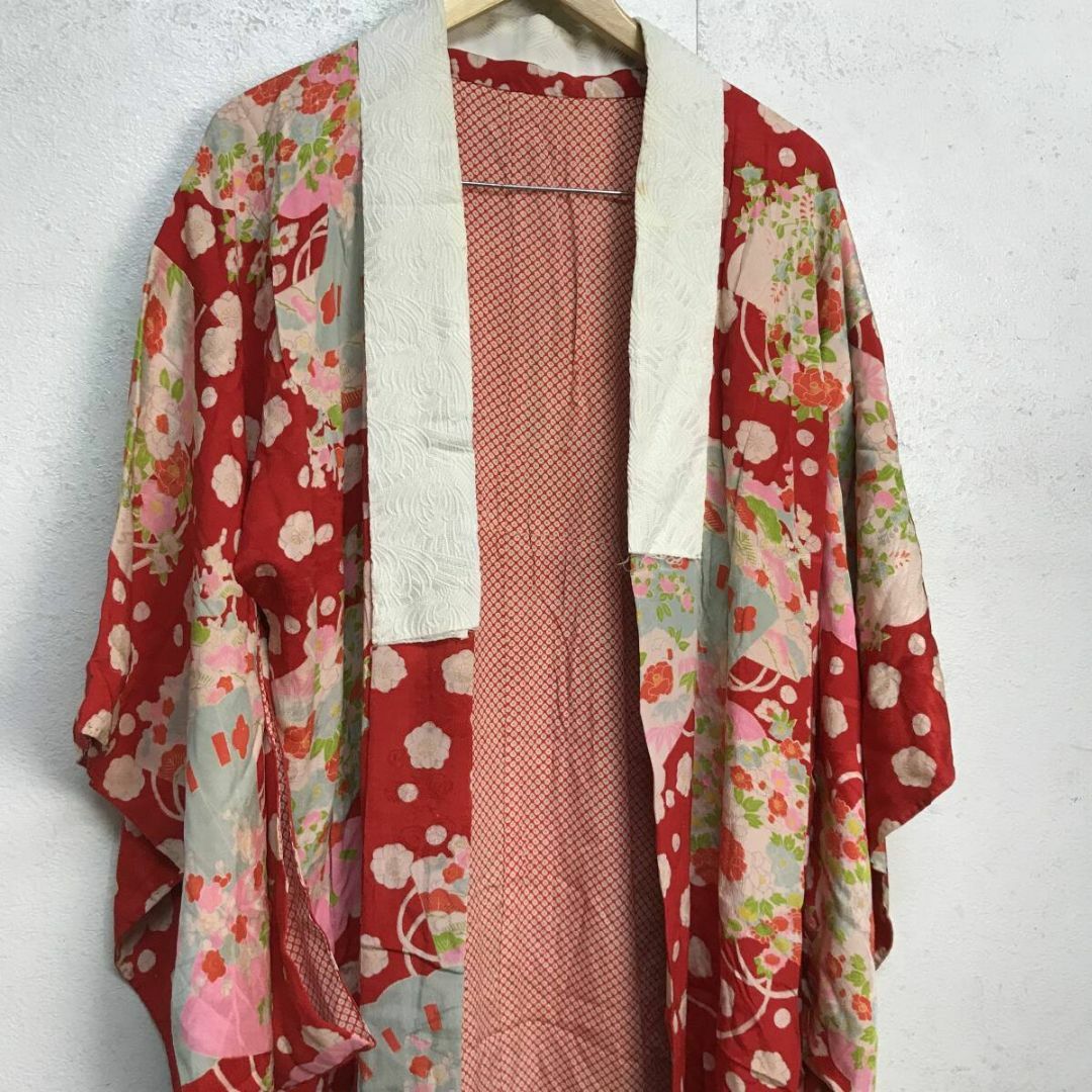 旧家蔵出し品】アンティーク着物 襦袢 縮緬 鹿の子 正絹 襤褸 旧家蔵出し品】アンティーク着物 襦袢 縮緬 鹿の子 正絹 襤褸