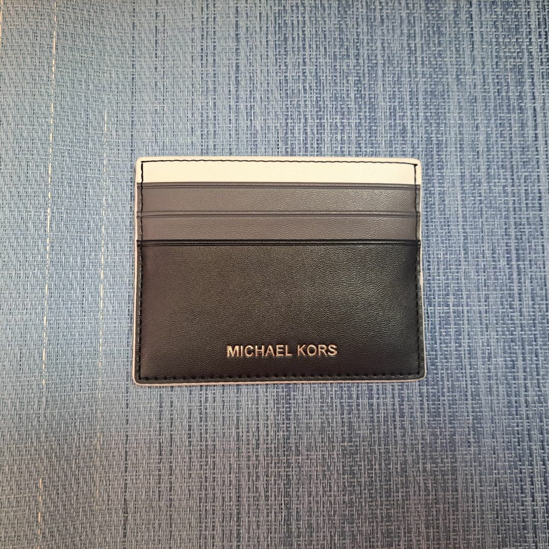 MICHAEL KORS - MICHAEL KORS マイケル・コース ブラック/ホワイト レザー カード
