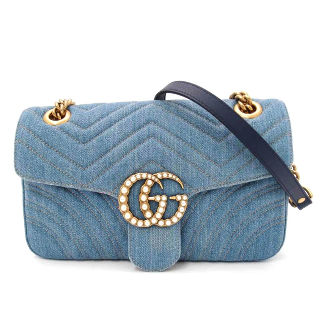 GUCCI グッチ/GGマーモントキルティングショルダー/デニム GUCCI グッチ/GGマーモントキルティングショルダー/デニム