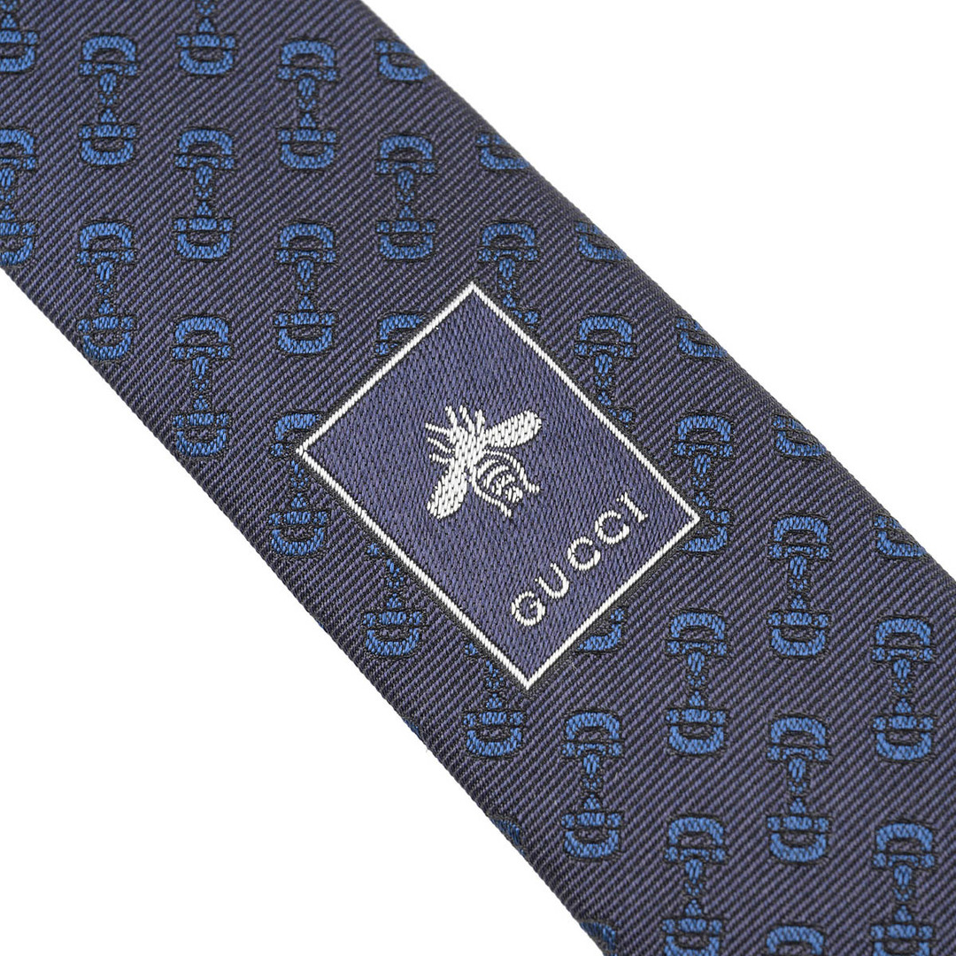 GUCCI - 新品 グッチ GUCCI ネクタイ ホースビット ブルーアンド GUCCI - 新品 グッチ GUCCI ネクタイ ホースビット ブルーアンド