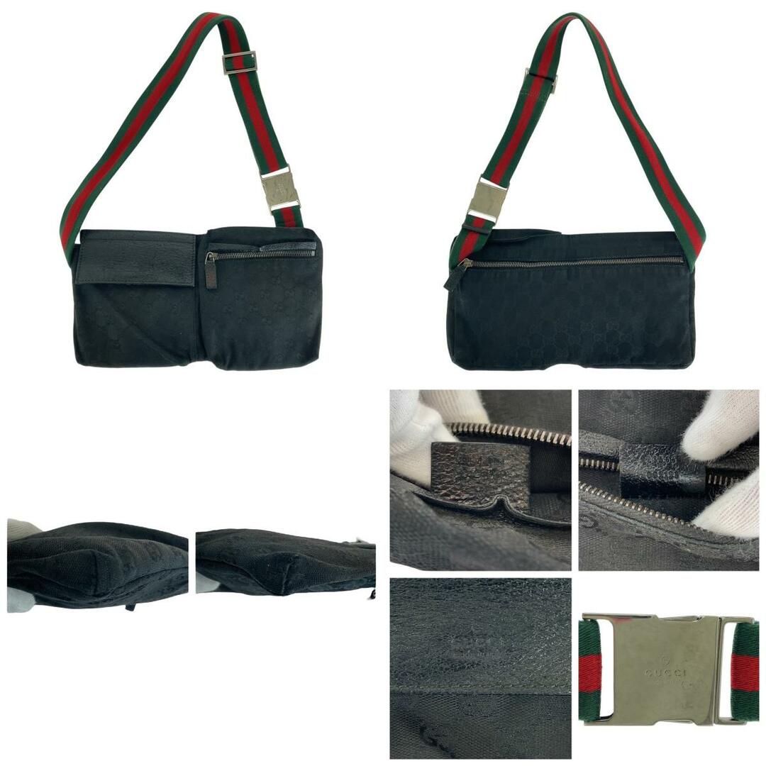 GUCCI グッチ シェリーライン ブラック 黒 シルバー金具 GG GUCCI グッチ シェリーライン ブラック 黒 シルバー金具 GG
