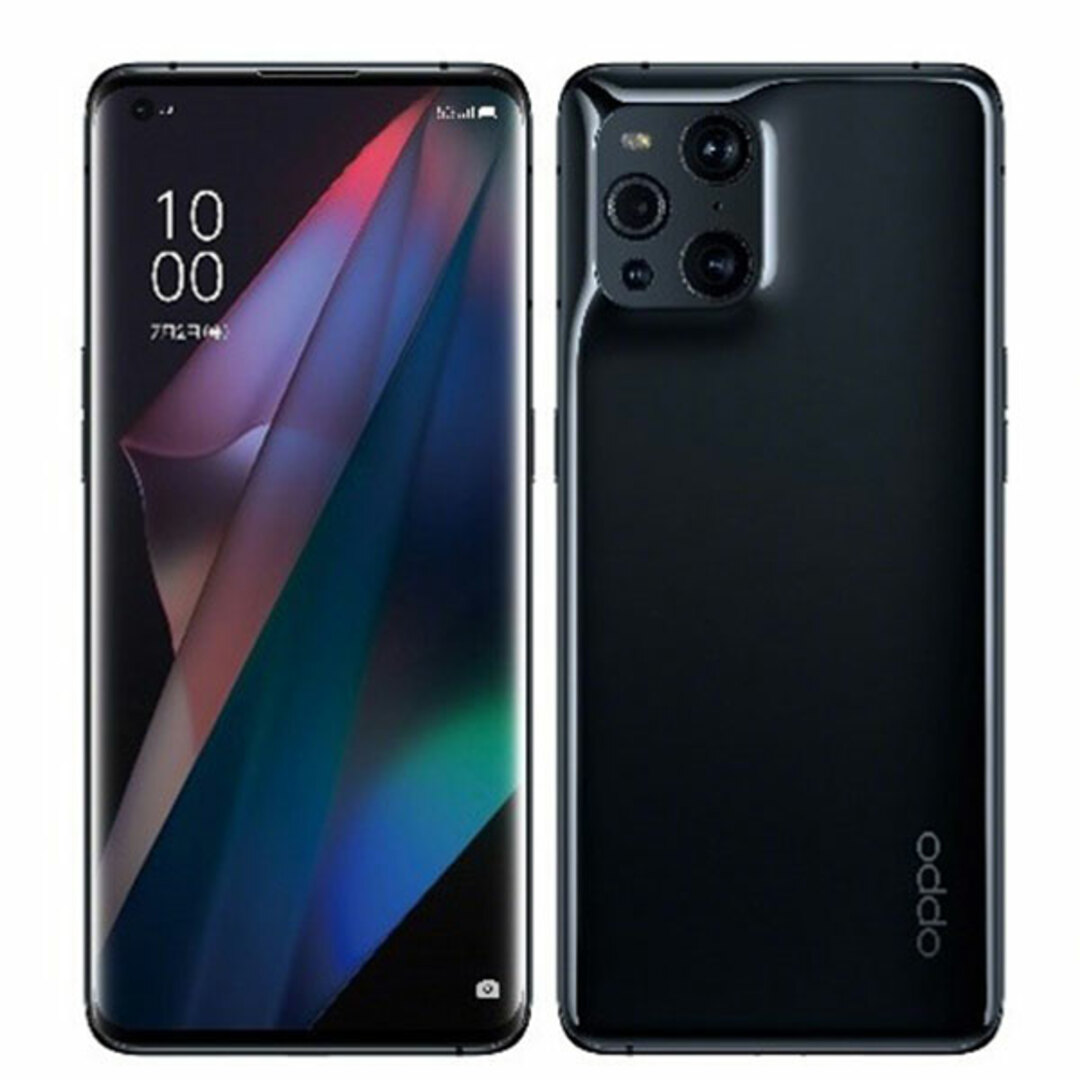 OPPO - 【中古】 OPG03 OPPO Find X3 Pro グロスブラック SIMフリー 本体 au スマホ  【送料無料】 opg03bk7mtm