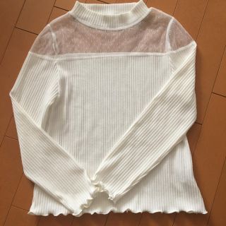 エブリン(evelyn)のましろ様専用 evelyn ドットレーストップス(カットソー(長袖/七分))