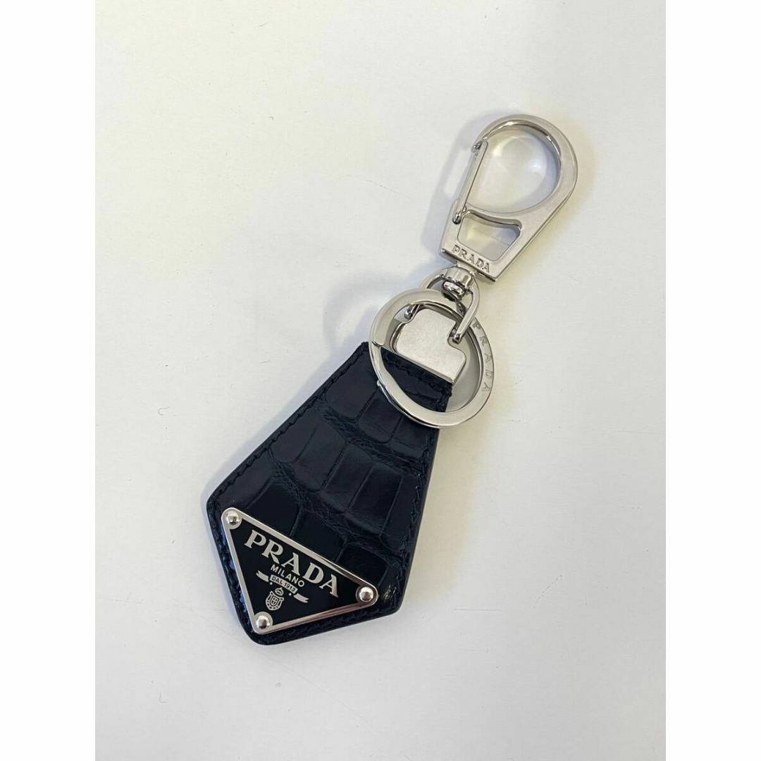 PRADA プラダ☆トライアングルロゴプレートクロコダイルレザー PRADA プラダ☆トライアングルロゴプレートクロコダイルレザー