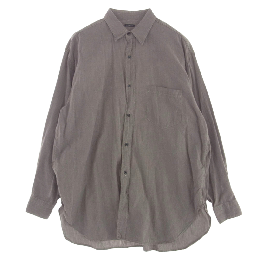 COMOLI コモリ 24SS Z01-02004 ヨリ杢 ワークシャツ ダーク COMOLI コモリ 24SS Z01-02004 ヨリ杢 ワークシャツ ダーク