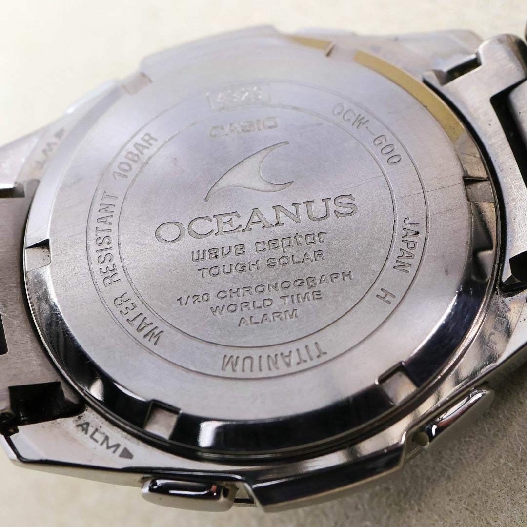 稼働 CASIO OCEANUS 腕時計 電波ソーラー アナログ チタン 590 稼働 CASIO OCEANUS 腕時計 電波ソーラー アナログ チタン 590