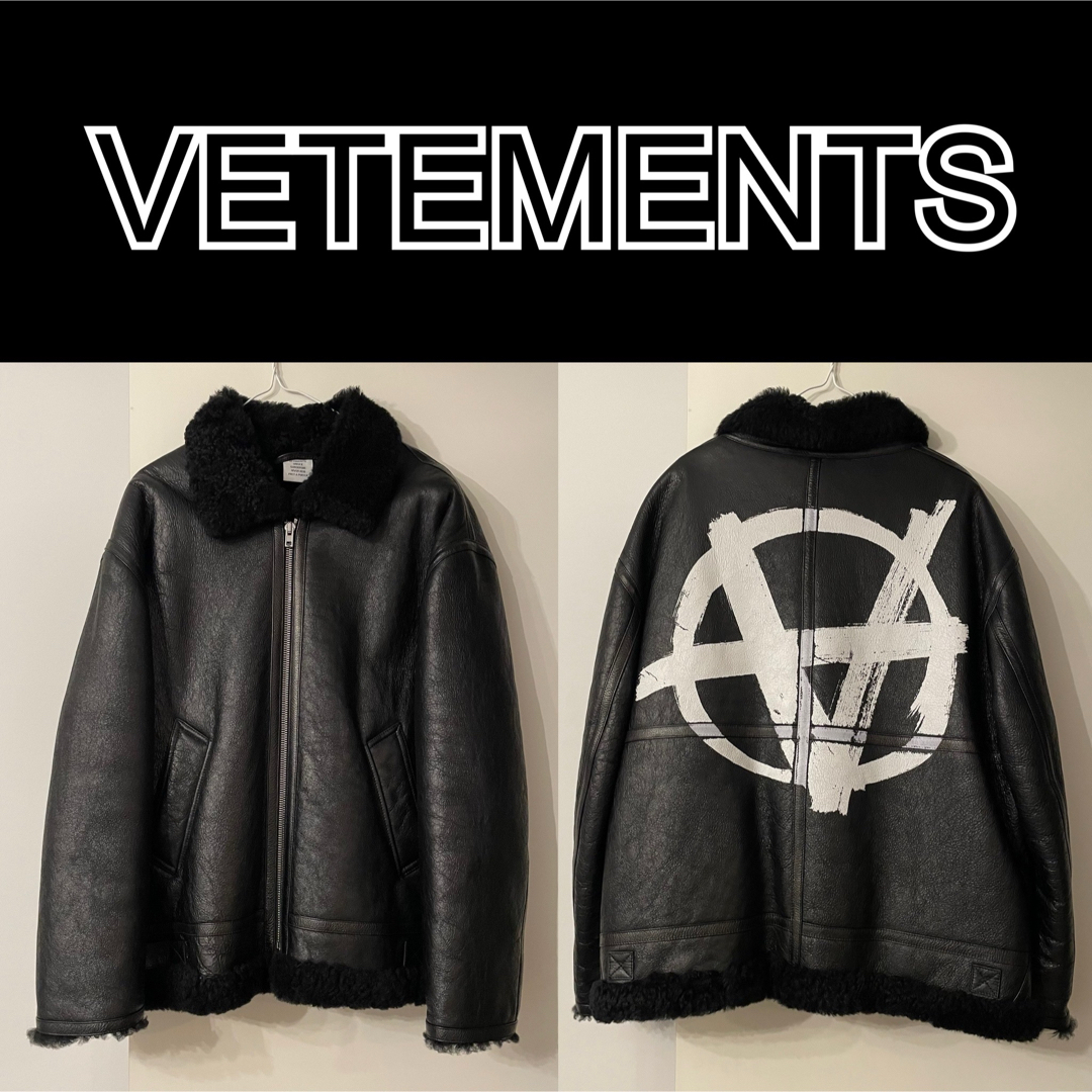 VETEMENTS - XS VETEMENTS Anarchy ムートンジャケットの通販 by VETEMENTS - XS VETEMENTS Anarchy ムートンジャケットの通販 by