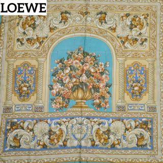 LOEWE - 美品 ☆LOEWE☆ スカーフ 大判 花 タイル 陶器 シルク LOEWE - 美品 ☆LOEWE☆ スカーフ 大判 花 タイル 陶器 シルク