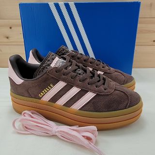 adidas - アディダス ガゼル ボールド ブラウン/ピンク 23.5cmの adidas - アディダス ガゼル ボールド ブラウン/ピンク 23.5cmの