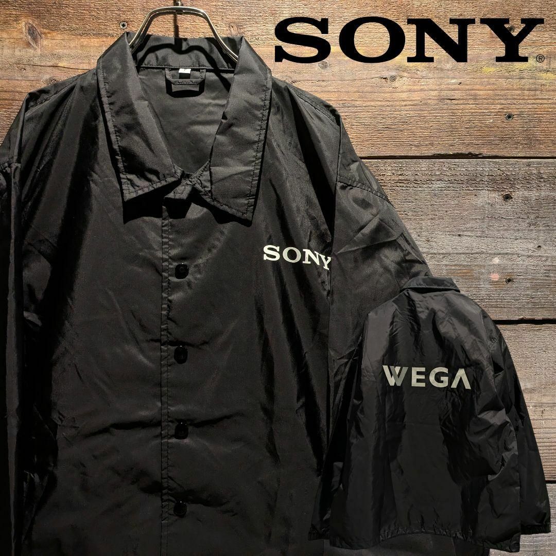 SONY - 80s vintage SONY WEGA 企業プリント コーチジャケット SONY - 80s vintage SONY WEGA 企業プリント コーチジャケット